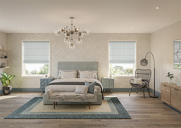 Lace Stripes, Sage - Twist&Fit Roman Blind - Image 8